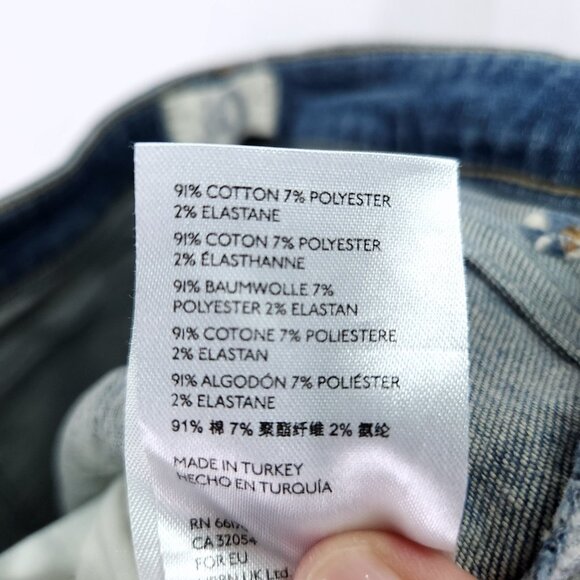 We the Free Cropped Jeans Women’s 30 Skinny Wash High Rise Button Fly Distress - Picture 12 of 13